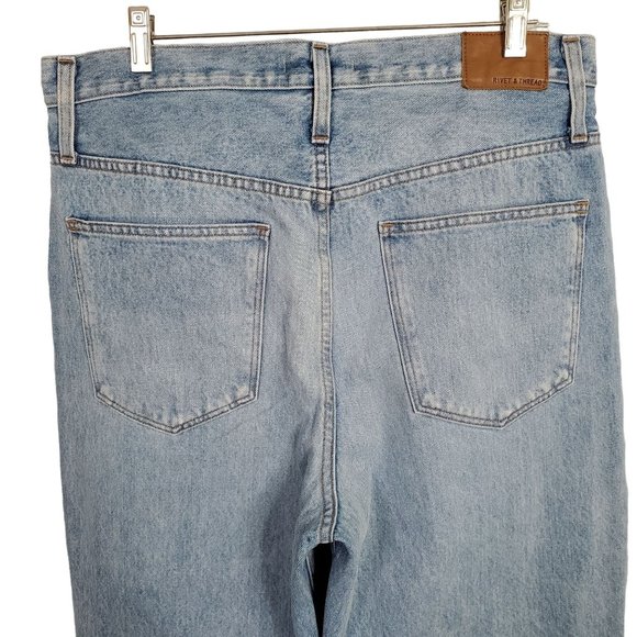 Rivet & Thread Womens Size 32 Jeans Madewell Denim High Rise Wide Leg 37x30 Ltd - Picture 5 of 14